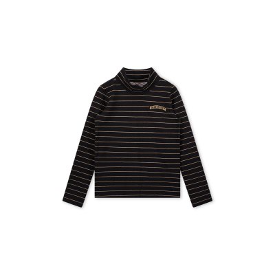 Moodstreet - gestreepte longsleeve (zwart)