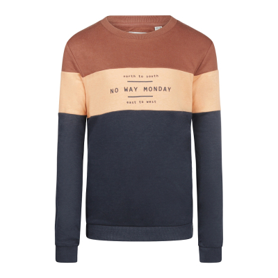 No Way Monday - Sweater met vlakken